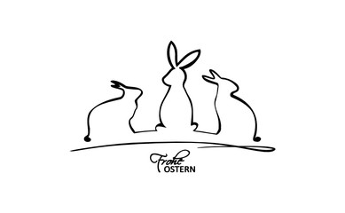 Grußkarte Osterhasen © SimpLine