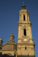 Fototapeta na wymiar Pilar Basilica Cathedral Church; Saragossa