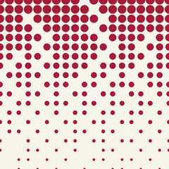 Abstract geometric red deco art halftone circle pattern