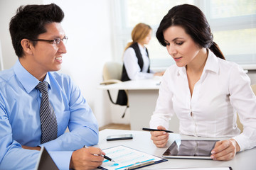 Fototapeta premium Business people working at modern office