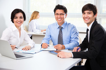 Business people working at modern office