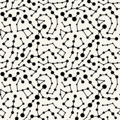 Fototapeta premium abstract geometric black and white stars constellation pattern