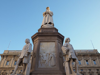 Leonardo da Vinci monument in Milan