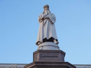 Leonardo da Vinci monument in Milan