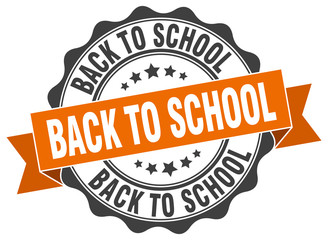 back to school stamp. sign. seal