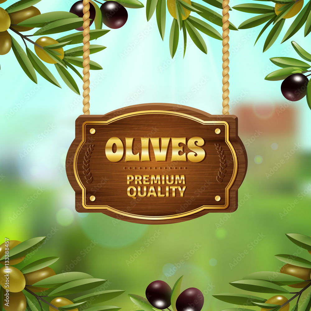 Poster Premium Quality Olives Background