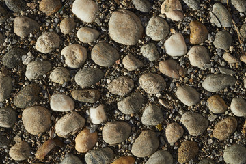 typical cobblestones in an Italian village