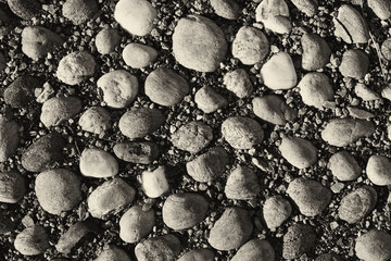 typical cobblestones in an Italian village