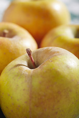 fresh, ripe goldrush apples