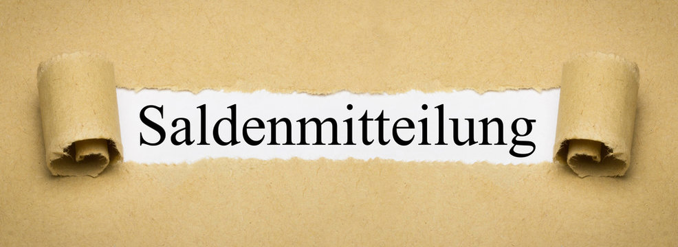 Saldenmitteilung