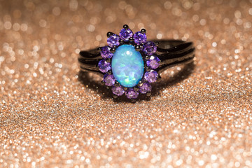 Blue Opal Ring