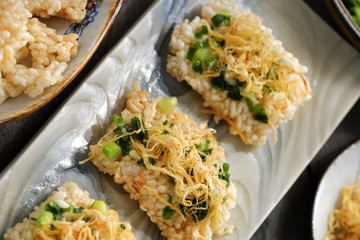 Vietnamese street food, com chay cha bong