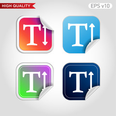 Colored icon or button of font align symbol with background