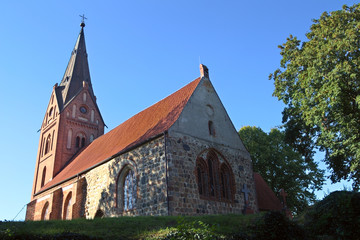 Fototapeta na wymiar The church of Hanshagen in Mecklenburg-West Pomerania, Germany