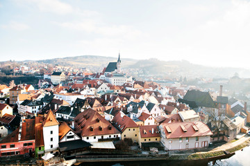 St. Vitus Church and cityscape Cesky Krumlov, Czech republic.