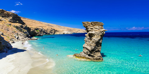 Turquoise beautiful beaches of Greece - Andros, Tis Grias To Pidima