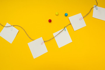 To do list for child, on a yellow background, concept. - obrazy, fototapety, plakaty