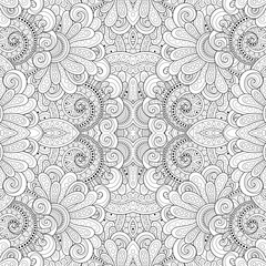 Vector Seamless Abstract Black and White Tribal Pattern