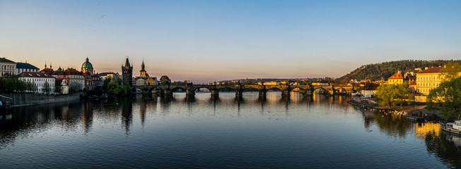 Fototapeta na wymiar Charles bridge in morning, Prague