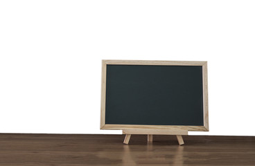 Fototapeta na wymiar A blank school black board on white background.