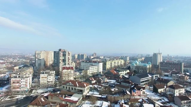 Aerial view of Kru&scaron;evac, Serbia