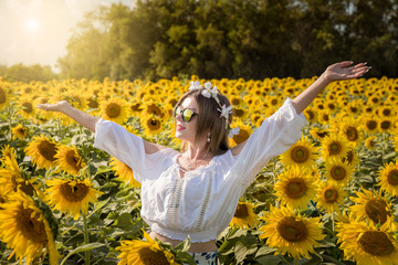 Woman With Sunflower