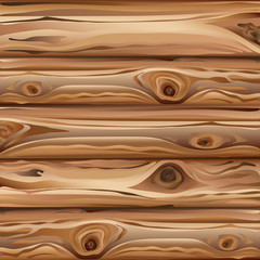 Texture of natural wood. Vector image. Light brown wooden background.