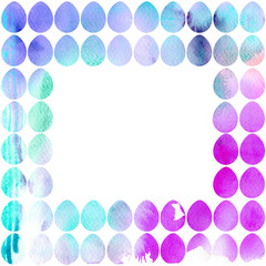 Hand drawn watercolor pattern with Easter eggs.
