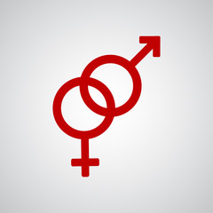 'Ironing symbol' symbol, vector icon, black on gray background