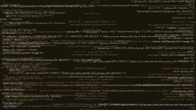 Bildschirm mit Codes von einem Hacker