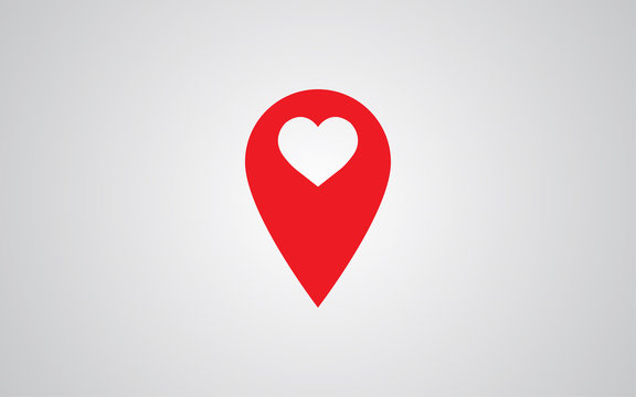 Marker Location Icon With Heart