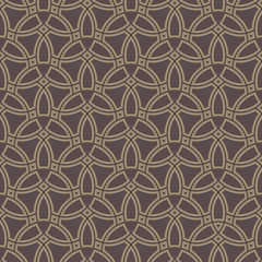Seamless vector golden ornament. Modern background. Geometric pattern with repeating elements