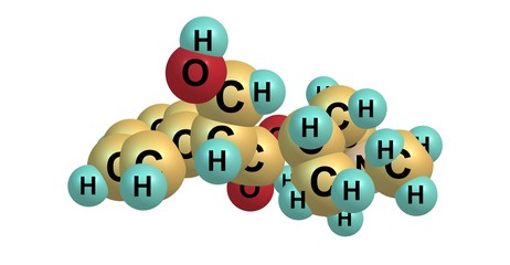 Hyoscyamine molecular structure isolated on white