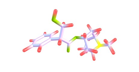 Hyoscyamine molecular structure isolated on white