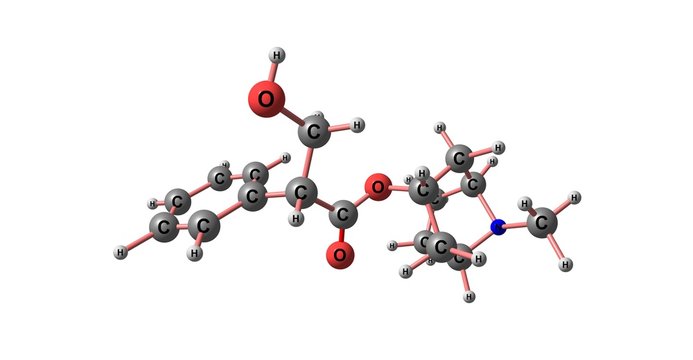 Hyoscyamine Molecular Structure Isolated On White