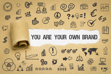You are your own brand / Papier mit Symbole