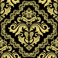 Seamless classic vector golden pattern. Traditional orient ornament. Classic vintage background