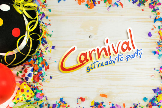 Carnival Hintergrund mit viel Partydeko