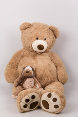 Oso de peluche gigante y oso aviador.