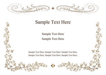 Greeting cards. Wedding invitation. Invitation with victorian ornaments, beautiful, luxury postcards