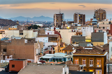 View over the city of Cartagena, Spain
