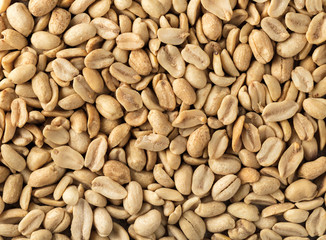 texture of roasted peanuts closeup