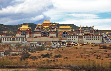 Tibetan monastery. Shangri-la. China.