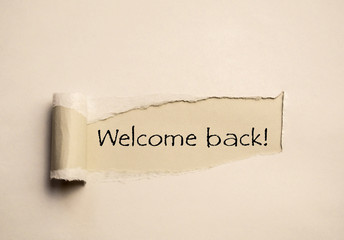 Welcome back!