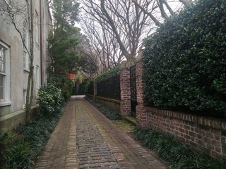 Brick garden laneway