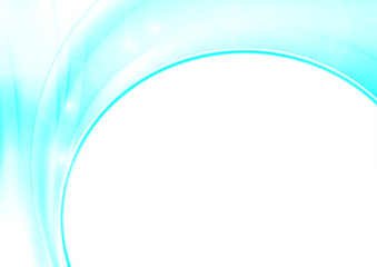 Abstract blue waves White background