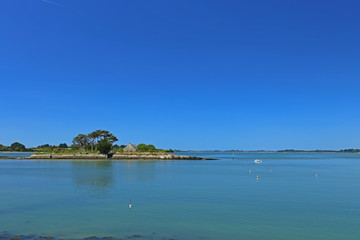Insel im Golf von Morbihan, Bretagne, Frankreich