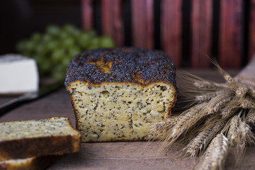 Fresh homemade poppy seed bread
