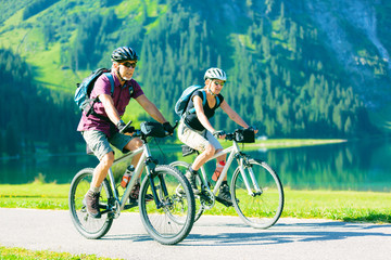 Fototapeta premium Cycling Seniors in Austria