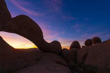 Landschaft, Sonnenuntergang am Rock Arch, Spitzkoppe, Erongo, Namibia